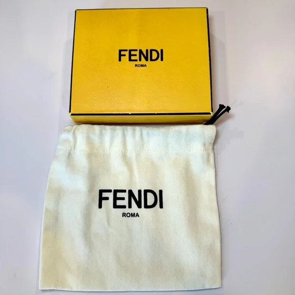 Fendi FF Logo Chain Link Bracelet In Silver And Gold Tone Metal, Size Small - Picture 12 of 12